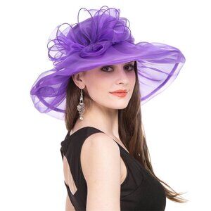 6249 Women's Organza Church Fascinator Bridal Tea Party Wedding Hat